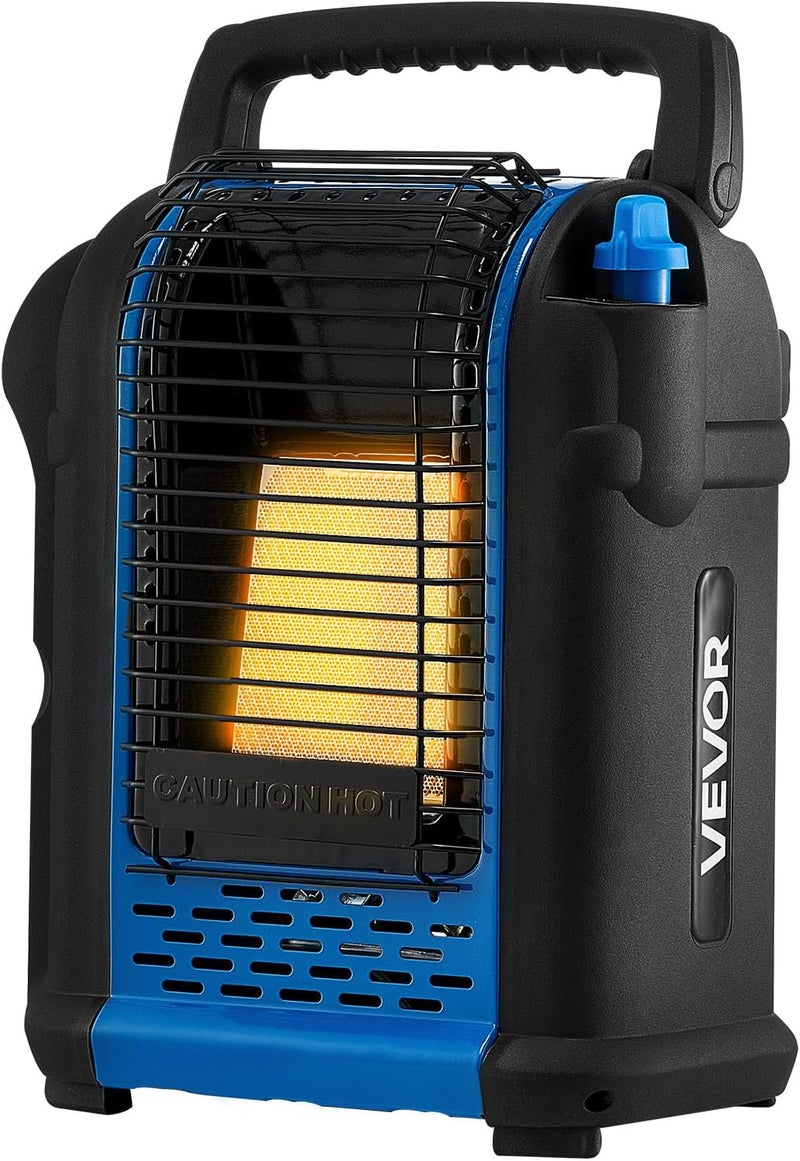 VEVOR Portable Propane Heater, 9000BTU Forced Radiant Space Heater with Stepless Temp Settings & Tip-over Protection, Portable Garage/Shop for Sports, Boating, RVs,Indoor/Outdoor - Image 1